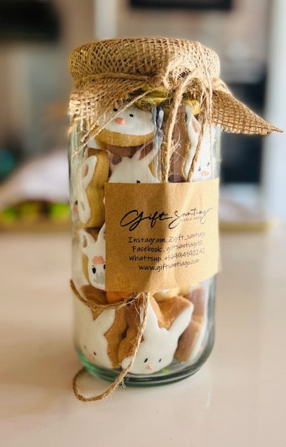 Frasco de galletitas de pascua con huevos de chocolate!