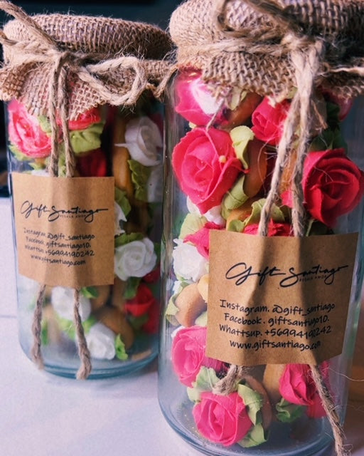 Frasco de galletas de Flores