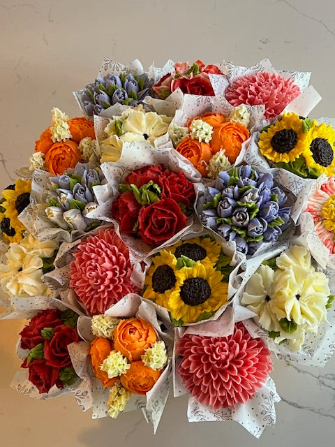 Bouquet cupcake vainilla francesa