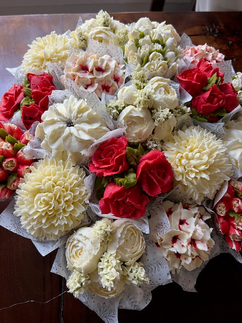 Bouquet cupcake vainilla francesa
