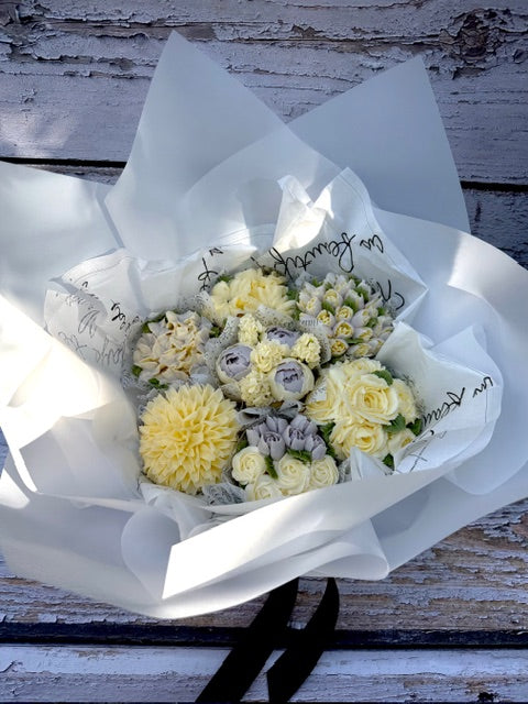 Bouquet cupcake vainilla francesa